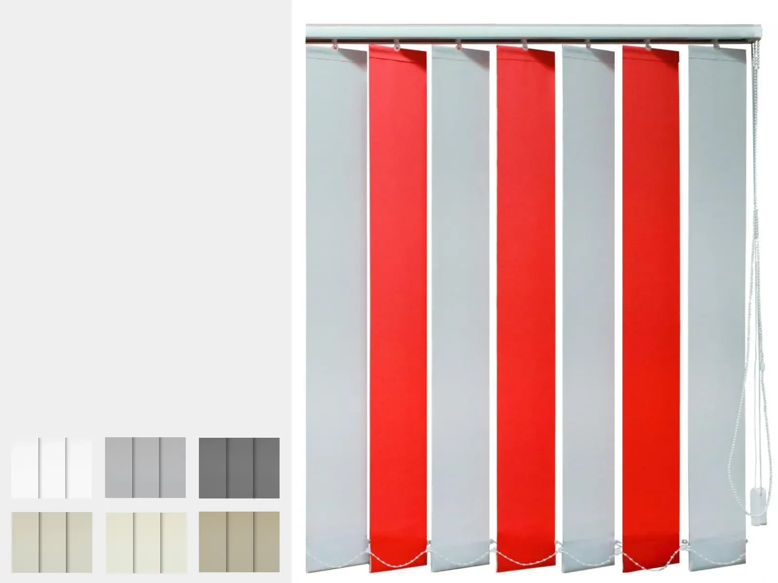 Jaluzele verticale bicolore - material CAMERUN BO (opac)