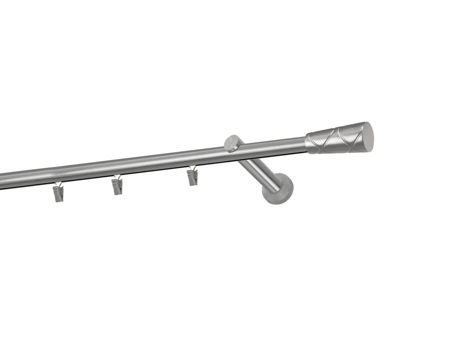 Garniža 19mm - drážková tyč - 1rad - TRAPEZIUM - satin