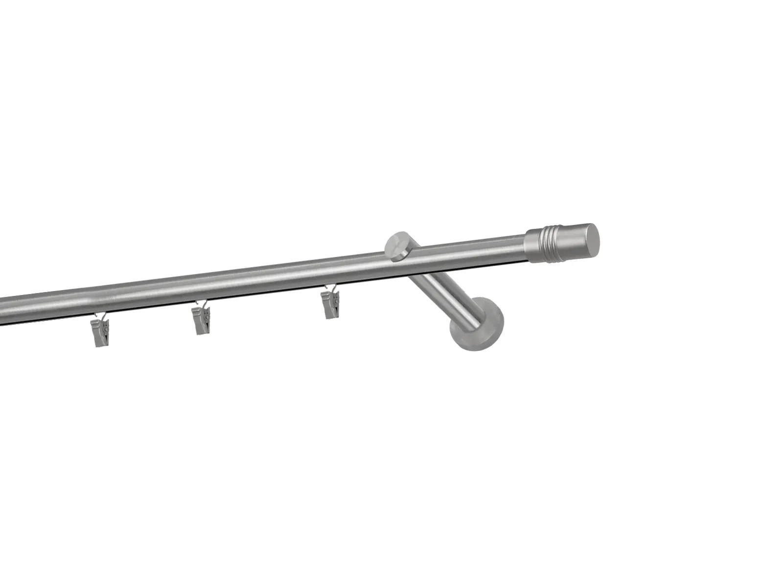 Garniža 19mm - drážková tyč - 1rad - CYLINDER - satin