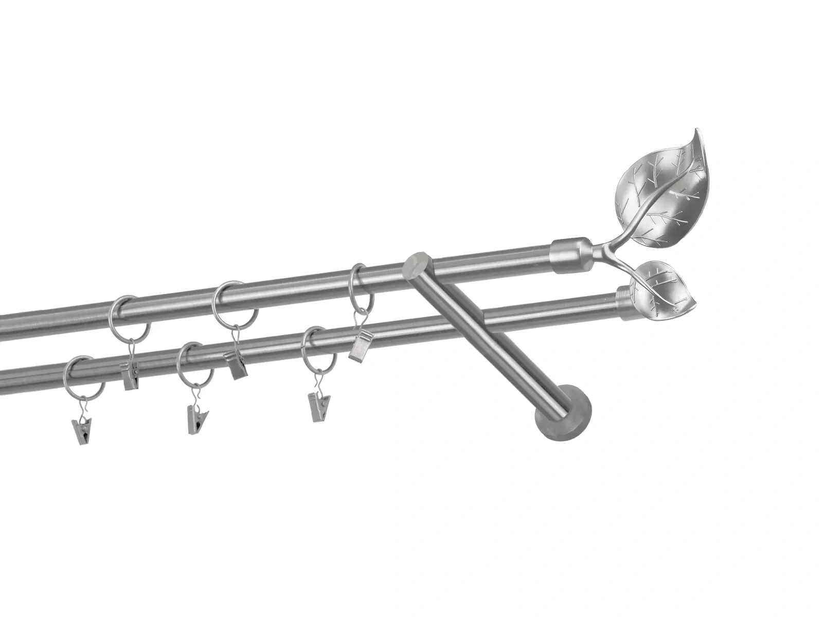 Garniže 16x16mm - dvojradové - LIST VEĽKÝ - satin