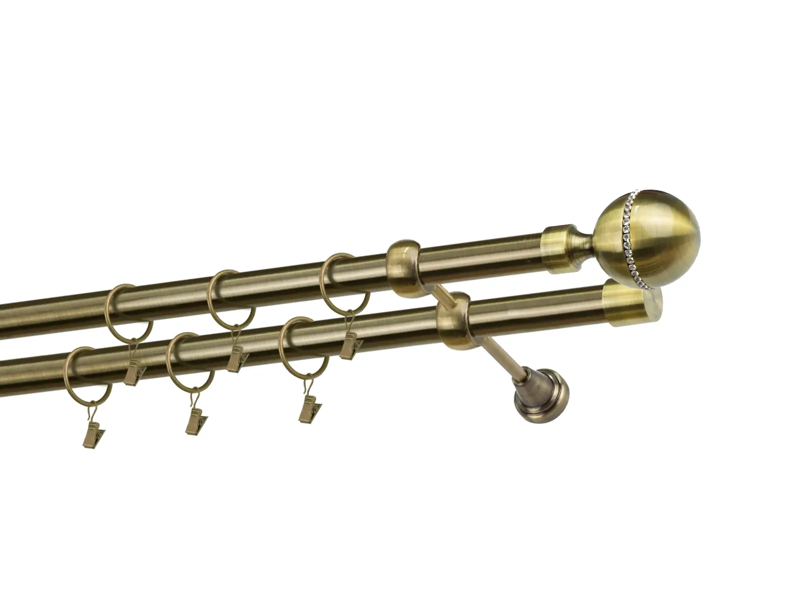 Garniže 25x25mm - dvojradové - KALISTO CRYSTAL - antik
