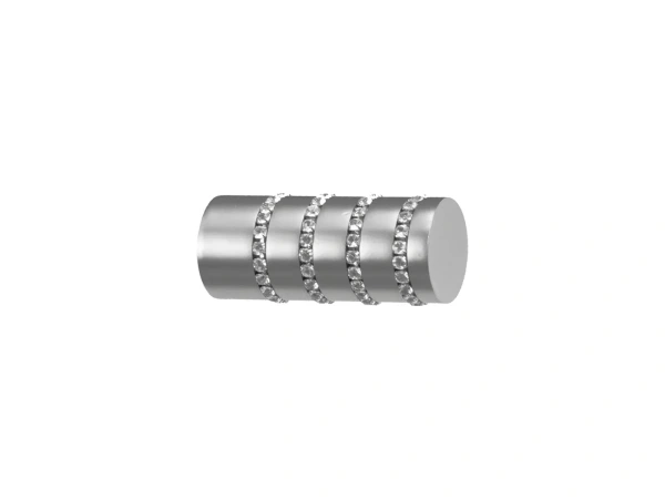 Garniže 25x25mm - dvojradové - CYLINDER CRYSTAL - satin 2