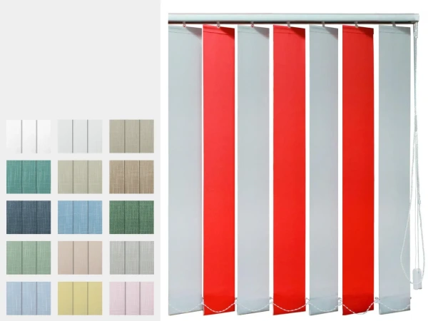 Jaluzele verticale bicolore - material SHANTUNG