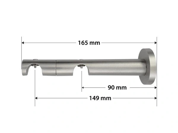 Galerie 19x19 mm - bară cu șină - dublă - BELUNO - satin 3