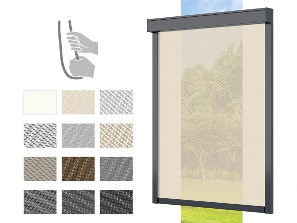 Rulou screen - BOX 85 - cu arc - material SERGE 600 - MANUAL