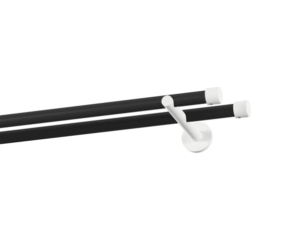 Garniža 19x19mm obyčajná tyč - 2rady - PULLO - čierno biela 1