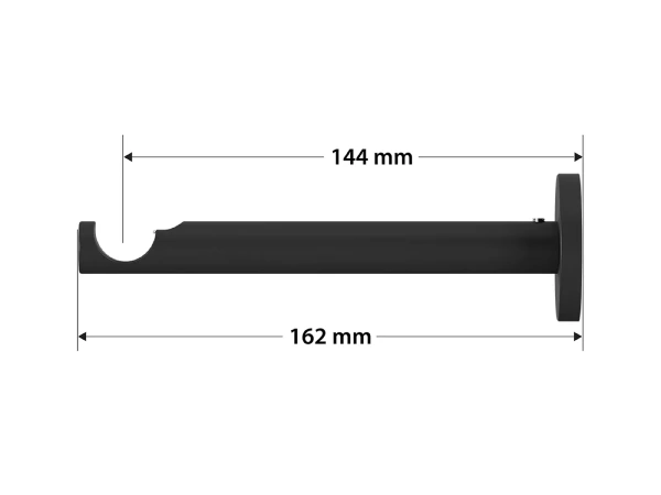 Garniža 19mm obyčajná tyč - 1rad - PULLO - bielo čierna 3