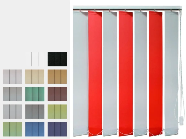 Jaluzele verticale bicolore - material CZAD