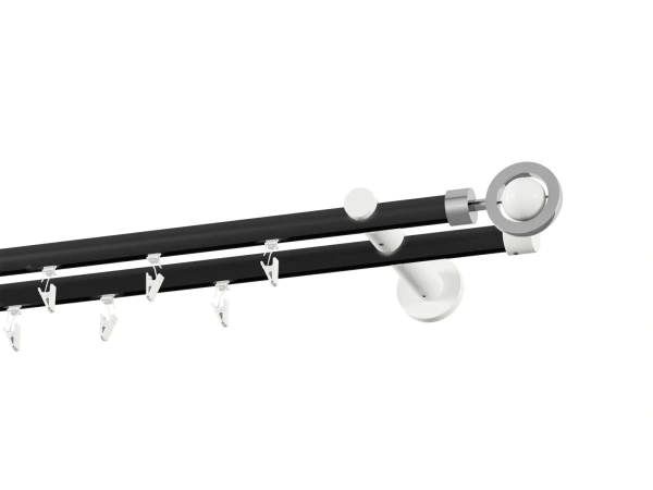 Garniža 19x19mm drážková tyč - 2rady - SFERA - čierno biela 2