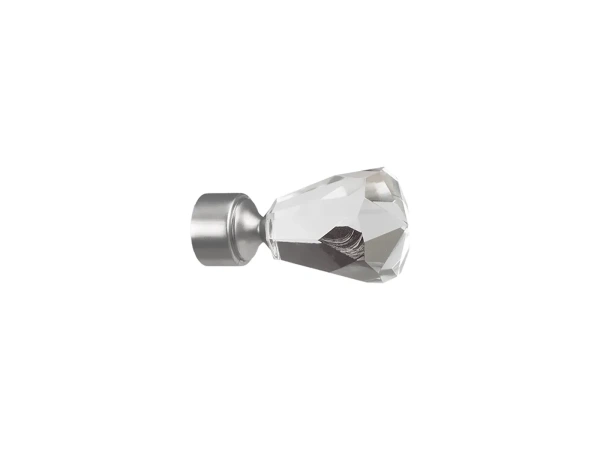 Garniža 19mm - drážková tyč - 1rad - CRYSTAL CONE - satin 2