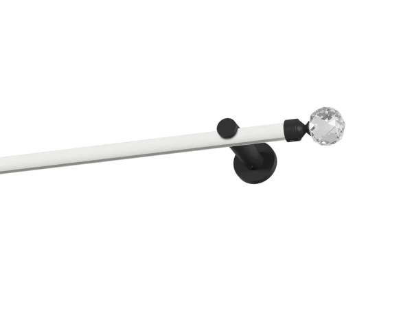 Garniža 19mm drážková tyč - 1rad - GUĽA CRYSTAL - bielo čierna 1