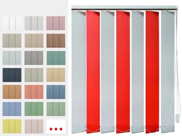 Jaluzele verticale bicolore - material ITACA