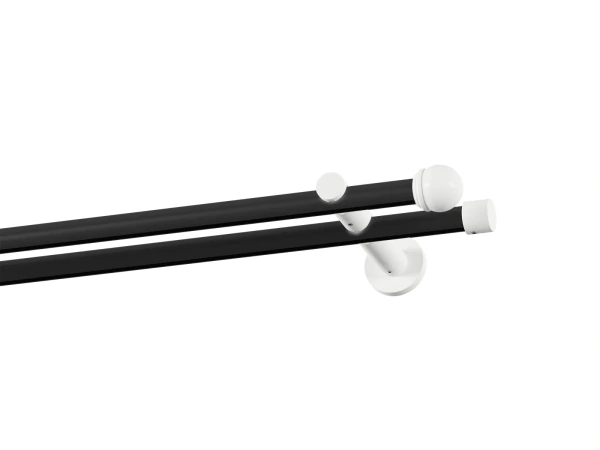 Garniža 19x19mm drážková tyč - 2rady - TODI MAX - čierno biela 1