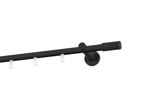 Garniža 19mm drážková tyč - 1rad - TECHNO - čierna