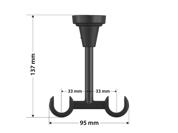Garniža 19x19mm obyčajná tyč - 2rady - GABI - bielo čierna 5