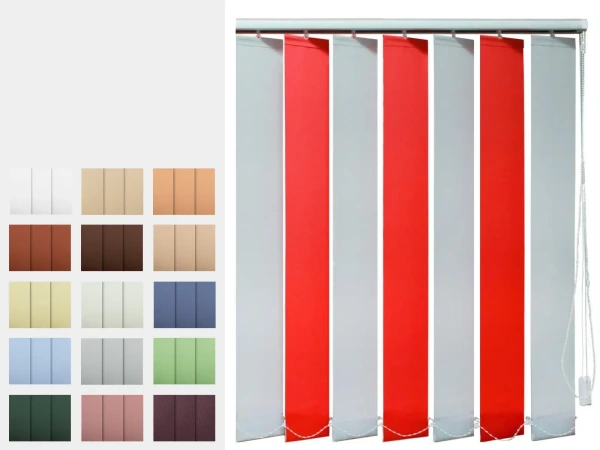 Jaluzele verticale bicolore - material CREPPE