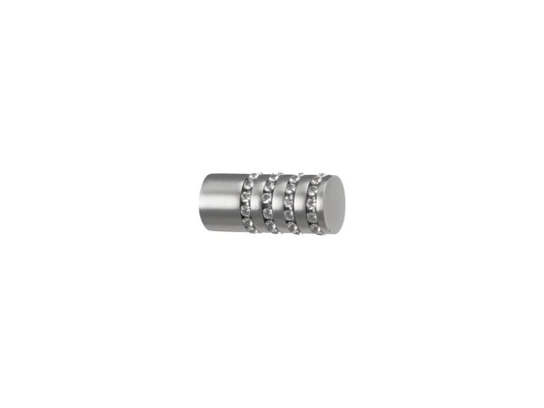 Garniže 16mm - jednoradové - CYLINDER CRYSTAL - satin 2