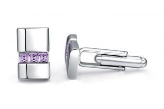 Pánske manžetové gombíky biele zlato biele diamanty 1