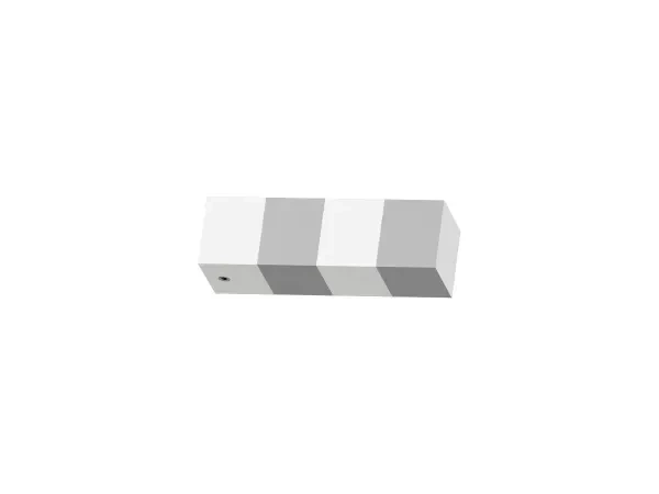 Garniža 19mm drážková tyč - 1rad - KVADRAT - biela