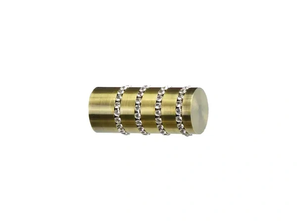 Garniže 25x25mm - dvojradové - CYLINDER CRYSTAL - antik