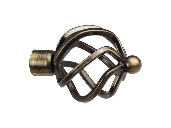 Garniža 19x19mm - drážková tyč - 2rady - SPIRAL - antik