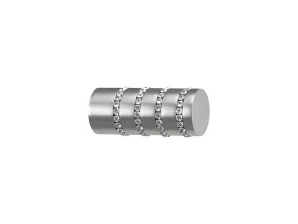 Garniže 25x25mm - dvojradové - CYLINDER CRYSTAL - satin