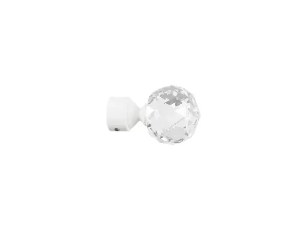 Garniža 19x19mm obyčajná tyč - 2rady - GUĽA CRYSTAL - čierno biela